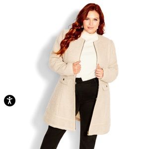 City chic Winter Escape coat | buff